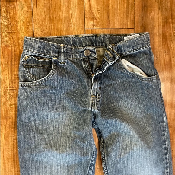 WRANGLER Boys Blue Gray Straight Leg Waist Tighteners Size 12 Regular - Picture 2 of 11